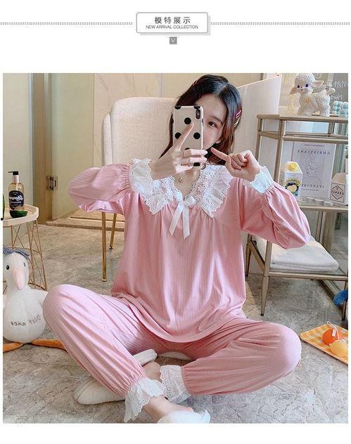 韩版网红睡衣女长袖